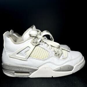 Size 6.5 - Nike Air Jordan 4 Retro GS White Oreo Men's Shoes